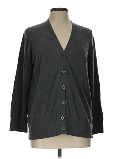 Pre-owned Tommy Hilfiger Cardigan Sweater In Gray