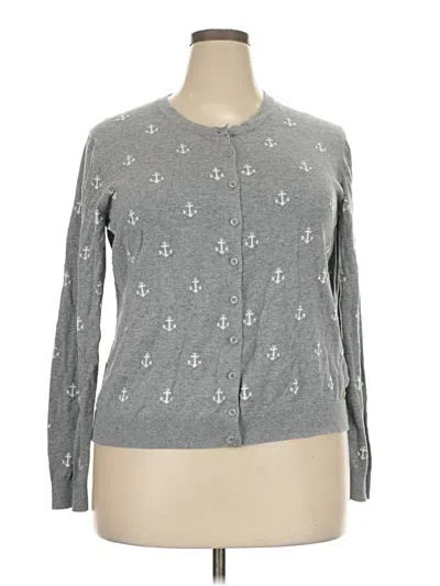 Pre-owned Tommy Hilfiger Cardigan Sweater In Gray