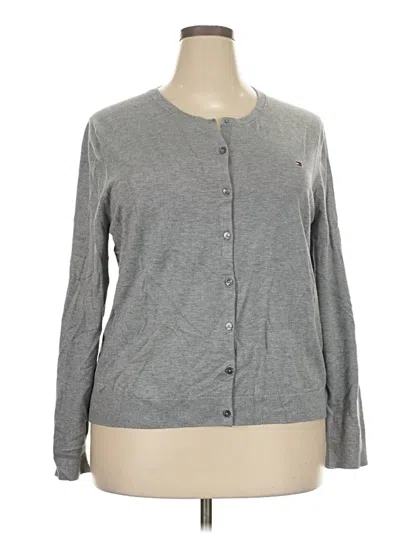 Pre-owned Tommy Hilfiger Cardigan Sweater In Gray