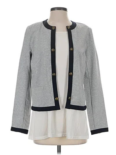 Pre-owned Tommy Hilfiger Cardigan Sweater In Gray
