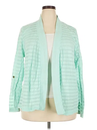 Pre-owned Tommy Hilfiger Cardigan Sweater In Green