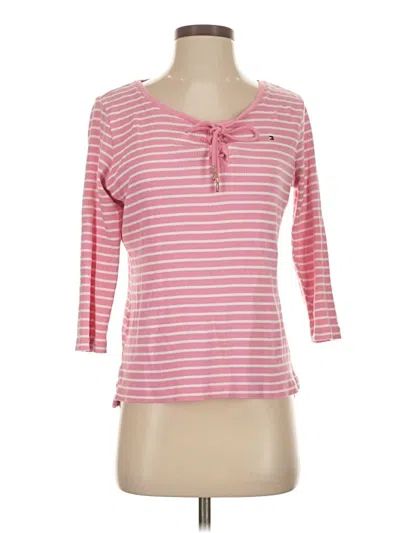 Pre-owned Tommy Hilfiger Cardigan Sweater In Pink