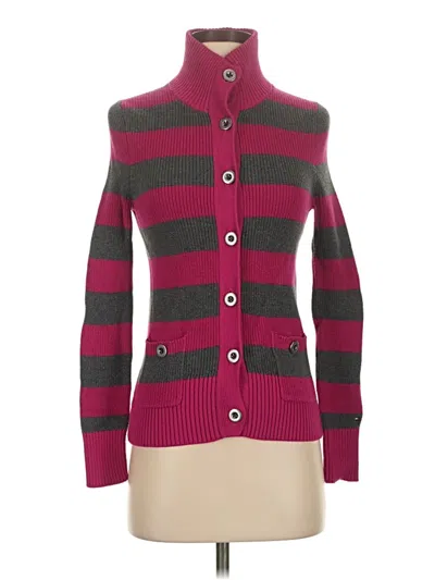 Pre-owned Tommy Hilfiger Cardigan Sweater In Pink