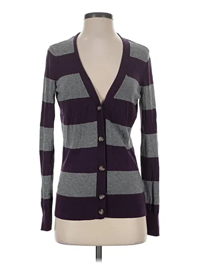 Pre-owned Tommy Hilfiger Cardigan Sweater In Purple