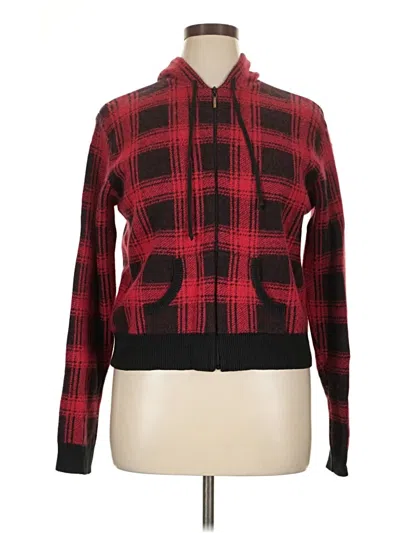 Pre-owned Tommy Hilfiger Cardigan Sweater In Red