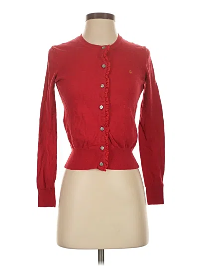 Pre-owned Tommy Hilfiger Cardigan Sweater In Red
