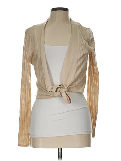 Pre-owned Tommy Hilfiger Cardigan Sweater In Tan