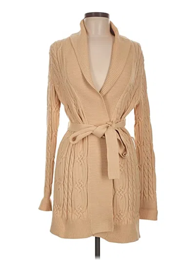 Pre-owned Tommy Hilfiger Cardigan Sweater In Tan