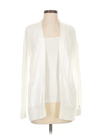 Pre-owned Tommy Hilfiger Cardigan Sweater In White