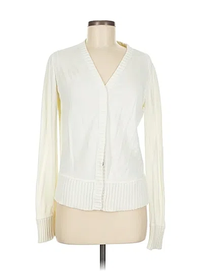Pre-owned Tommy Hilfiger Cardigan Sweater In White