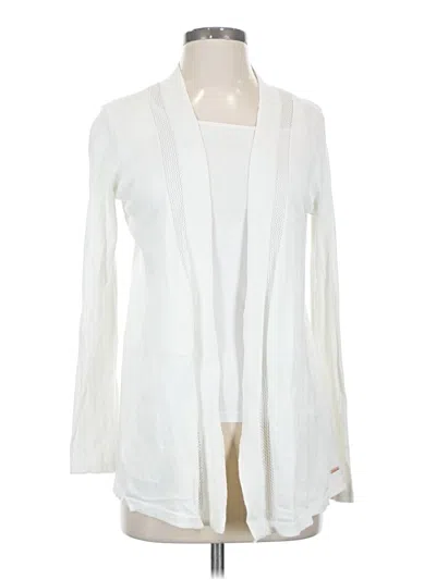Pre-owned Tommy Hilfiger Cardigan Sweater In White