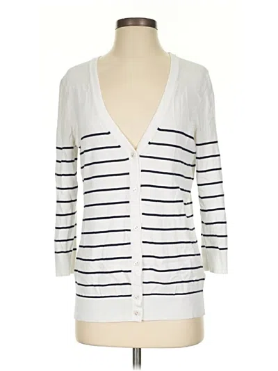 Pre-owned Tommy Hilfiger Cardigan Sweater In White