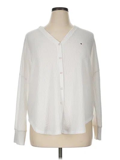 Pre-owned Tommy Hilfiger Cardigan Sweater In White