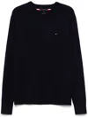 Tommy Hilfiger Wool Crew-neck Sweater In Blue