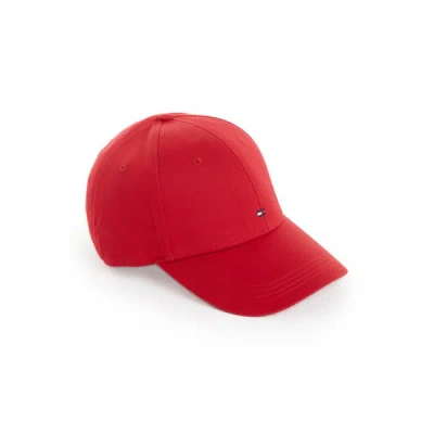 Tommy Hilfiger Cotton Canvas Baseball Cap In Red