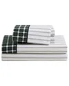 Tommy Hilfiger Cass Park Mix Check Stripe 100% Cotton Percale She In Green