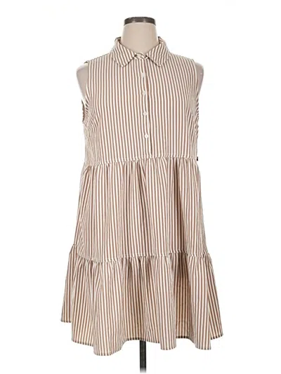Pre-owned Tommy Hilfiger Casual Dress In Brown
