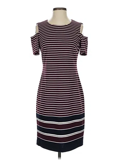 Pre-owned Tommy Hilfiger Casual Dress In Burgundy