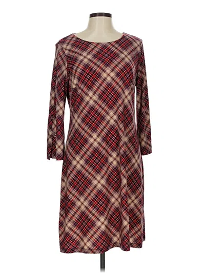 Pre-owned Tommy Hilfiger Casual Dress In Burgundy