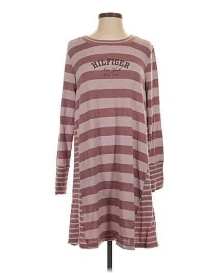 Pre-owned Tommy Hilfiger Casual Dress In Burgundy