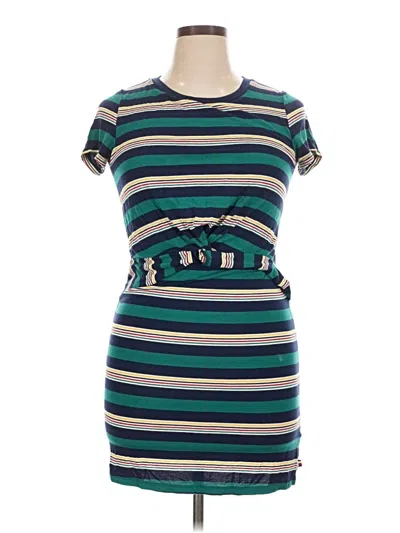 Pre-owned Tommy Hilfiger Casual Dress In Teal