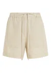 Tommy Hilfiger Casual Linen Shorts In Bianco