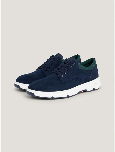 Tommy Hilfiger Casual Suede Hybrid Sneaker In Navy