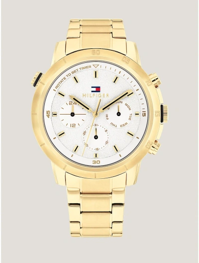 Tommy Hilfiger Casual Watch With Gold In White
