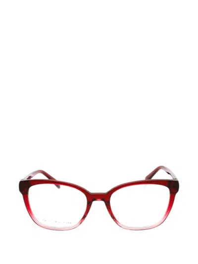 Tommy Hilfiger Cat-eye Frame Glasses In Red