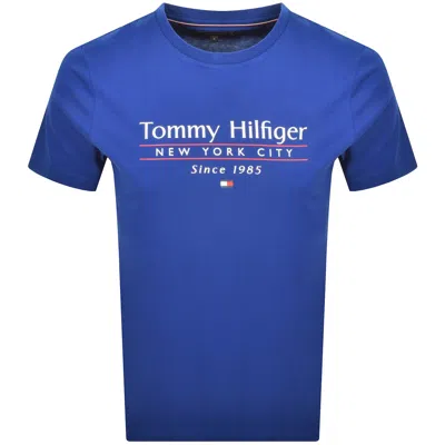 Tommy Hilfiger Center Stack T Shirt Blue