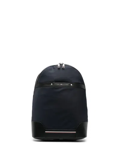 Tommy Hilfiger Central Repreve Logo-lettering Backpack In Blau