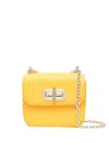 Tommy Hilfiger Chain-link Leather Mini Bag In Yellow