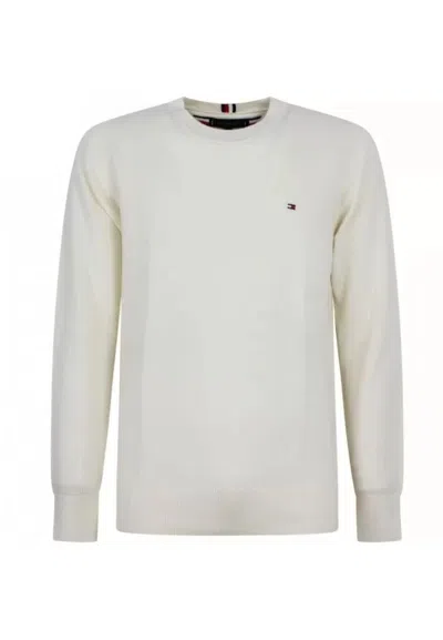Tommy Hilfiger Chain Ridge Structure C Neck Sweater In Beige