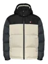 Tommy Hilfiger Jacket Man Alaska Colorblock Puffer Newsprint Multi
