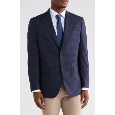 Tommy Hilfiger Check Notch Lapel Sport Coat In Blue