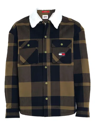 Tommy Hilfiger Check-pattern Shirt Jacket In Green