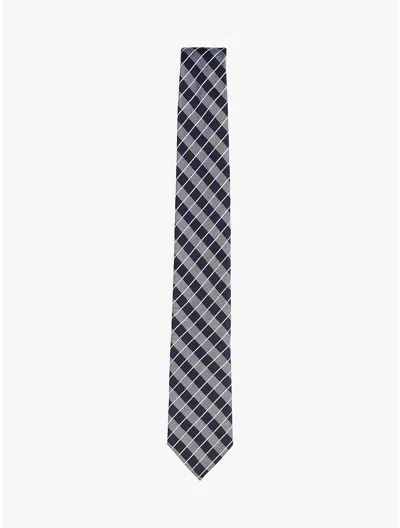 Tommy Hilfiger Check Silk Tie In Navy / Check