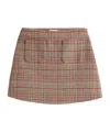 Tommy Hilfiger Check Tweed Mini Skirt In Brown