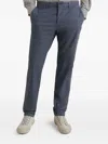 Tommy Hilfiger Checked Slim-fit Trousers In Blue