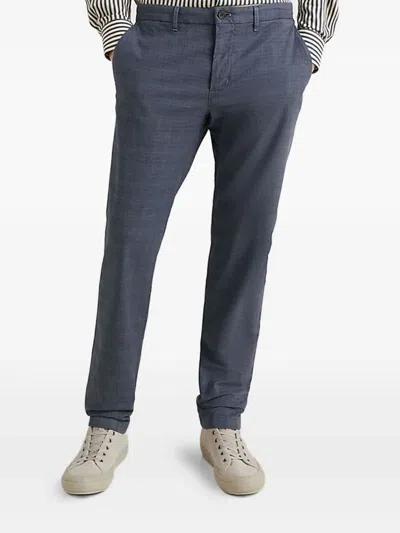 Tommy Hilfiger Checked Slim-fit Trousers In Blue