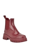 Tommy Hilfiger Chelsea Rain Boot In Dark Red