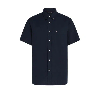 Tommy Hilfiger Regular Fit Thflex Poplin Shirt In Navy