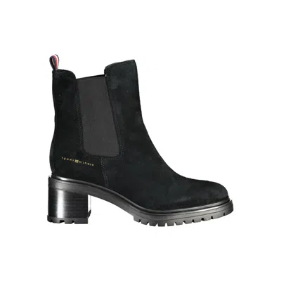 Tommy Hilfiger Chic Ankle Boots With Sleek Heel In Black