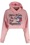 Tommy Hilfiger Chic Pink Hooded Embroidered Sweater In Pink