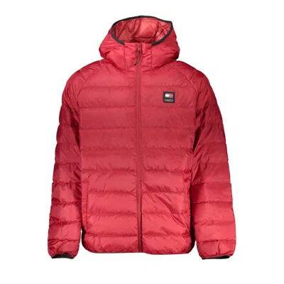 Tommy Hilfiger Chic Recycled Polyester Hooded Jacket In Red