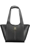 Tommy Hilfiger Chic Black Snap Closure Shoulder Bag In Black