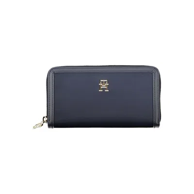 Tommy Hilfiger Chic Sustainable Blue Wallet With Secure Zip