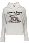 Tommy Hilfiger Chic White Cotton Hooded Sweatshirt