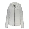 Tommy Hilfiger Chic White Long Sleeve Jacket With Removable Hood