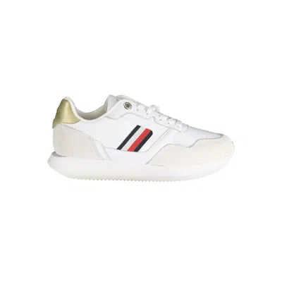 Tommy Hilfiger Chic White Sneakers With Embroidery Accent